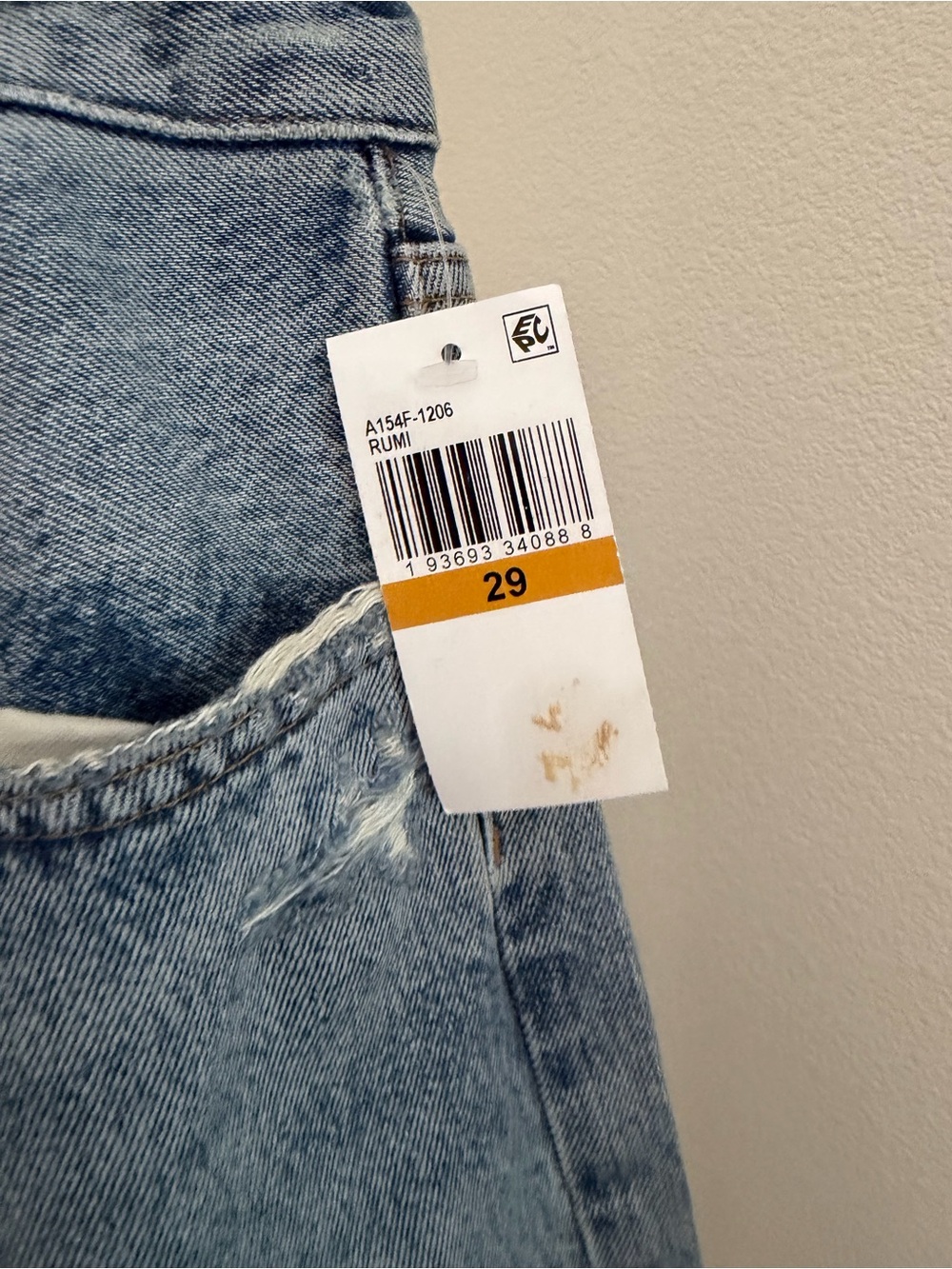 AGOLDE Straight Leg High-Rise Jeans - Light Blue Denim 90’s pinch - Picture 6 of 9